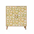 Förvaringsskåp Hanah Home Multilüx Posy Sonomo Gul Vit Spånskiva 95x111x36 cm - Skåp och byråer - 8683743426010 - 1