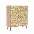 Förvaringsskåp Hanah Home Multilüx Posy Sonomo Gul Vit Spånskiva 95x111x36 cm - Skåp och byråer - 8683743426010 - 6