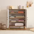 Förvaringsskåp Hanah Home Multilüx Posy Sonomo Gul Vit Spånskiva 95x111x36 cm - Skåp och byråer - 8683743426010 - 3