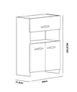 Förvaringsskåp Hanah Home An? Vit Spånskiva 60x101,8x31,8 cm - Skåp och byråer - 8681181980590 - 1