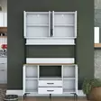 Förvaringsskåp Hanah Home JE169 Vit Valnöt Spånskiva 120x198,6x38 cm - Skåp och byråer - 8684283108770 - 7