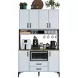 Förvaringsskåp Hanah Home JE169 Vit Valnöt Spånskiva 120x198,6x38 cm - Skåp och byråer - 8684283108770 - 8