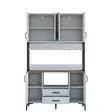 Förvaringsskåp Hanah Home JE169 Vit Valnöt Spånskiva 120x198,6x38 cm - Skåp och byråer - 8684283108770 - 10
