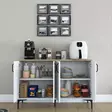 Förvaringsskåp Hanah Home JE162 Vit Valnöt Spånskiva 120x78,6x40 cm - Skåp och byråer - 8684283108800 - 4