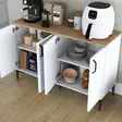 Förvaringsskåp Hanah Home JE162 Vit Valnöt Spånskiva 120x78,6x40 cm - Skåp och byråer - 8684283108800 - 5