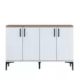 Förvaringsskåp Hanah Home JE162 Vit Valnöt Spånskiva 120x78,6x40 cm - Skåp och byråer - 8684283108800 - 11