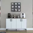 Förvaringsskåp Hanah Home JE162 Vit Valnöt Spånskiva 120x78,6x40 cm - Skåp och byråer - 8684283108800 - 2
