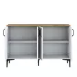 Förvaringsskåp Hanah Home JE162 Vit Valnöt Spånskiva 120x78,6x40 cm - Skåp och byråer - 8684283108800 - 13
