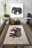 Gångmatta Conceptum Elefante Nero Djt Flerfärgad Polyester 80x200 cm - Små mattor och gångmattor - 8682870126930 - 2