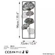 Väggdekor Metall Wallity Flerfärgad Metall 32x90 cm - Dekorationer, prydnadsföremål - 8683742688570 - 8