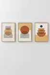 Inramad Tavla Wallity Flerfärgad MDF 33x48 cm 3 Delar - Tavlor och ramar - 8684283136520 - 2