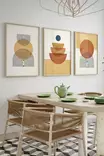 Inramad Tavla Wallity Flerfärgad MDF 33x48 cm 3 Delar - Tavlor och ramar - 8684283136520 - 1