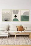 Inramad Tavla Wallity Flerfärgad MDF 33x48 cm 3 Delar - Tavlor och ramar - 8684283135530 - 1