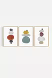Inramad Tavla Wallity Flerfärgad MDF 33x48 cm 3 Delar - Tavlor och ramar - 8684283137350 - 1