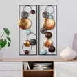 Väggdekor Metall Wallity Flerfärgad Metall 32x92 cm 2 Delar - Dekorationer, prydnadsföremål - 8683743851430 - 2