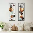 Väggdekor Metall Wallity Flerfärgad Metall 32x92 cm 2 Delar - Dekorationer, prydnadsföremål - 8683743851430 - 3