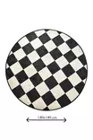 Badrumsmatta Mijölnir Flerfärgad 100% Polyester Antibakteriell Halkfri Maskintvättbar Rund 140 cm - Badrumsmattor och våtrumsmattor - 8681875665840 - 3