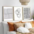 Inramad MDF-tavla Wallity Flerfärgad MDF 50x70 cm 3 Delar - Tavlor och ramar - 8684282634010 - 2