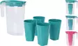 Plastkannset 1750 ml kanna och 4 muggar - Plastserviser - 8720573436090 - 1