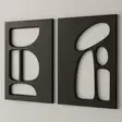 MDF-tavla Wallity Svart MDF 50x70 cm 2 Delar - Tavlor och ramar - 8684283720460 - 2