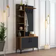Hallmöbel Hanah Home Viyana D Valnöt Antracit Spånskiva 90x200x35 cm - Klädhängare - 8683342170390 - 3