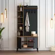 Hallmöbel Hanah Home Viyana D Valnöt Antracit Spånskiva 90x200x35 cm - Klädhängare - 8683342170390 - 4