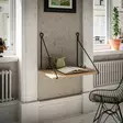 Skrivbord Hanah Home Tuna Valnöt Svart Spånskiva Metall 70x50x50 cm - Skrivbord - 8681875948820 - 2