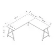 Skrivbord Hanah Home Team L Dore Spånskiva 180x76x60 cm - Skrivbord - 8684282258650 - 6