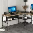 Skrivbord Hanah Home Greta Matte Svart Spånskiva 180x74x60 cm - Skrivbord - 8684282258490 - 4