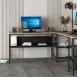 Skrivbord Hanah Home Greta Matte Svart Spånskiva 180x74x60 cm - Skrivbord - 8684282258490 - 5