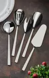 Serveringsset (5 delar), silver, 20 x 6 cm, hållbart, lätt att rengöra - Dagliga köksartiklar - 8684283619450 - 1