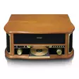 Retro skivspelare i trä med Bluetooth®, DAB+/FM-radio, USB-kodning, CD-spelare, kassettspelare och inbyggda högtalare - Skivspelare och nålar - 8711902082910 - 12