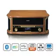 Retro skivspelare i trä med Bluetooth®, DAB+/FM-radio, USB-kodning, CD-spelare, kassettspelare och inbyggda högtalare - Skivspelare och nålar - 8711902082910 - 1