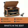 Retro skivspelare i trä med Bluetooth®, DAB+/FM-radio, USB-kodning, CD-spelare, kassettspelare och inbyggda högtalare - Skivspelare och nålar - 8711902082910 - 75