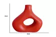 Vas Set Aberto Design Iskandinav Röd Keramik 15x4x19 cm 16x4x15 cm - Hängande blomkrukor och vaser - 8684282698210 - 2