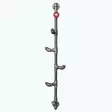 Rörkrok Hanah Home Boruraf080 Svart Guld Metall 15x15x100 cm - Möbler - 8681875208450 - 1