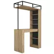 Matbord Hanah Home JA117 Valnöt Svart Spånskiva 120x198,8x55,6 cm - Matbord - 8684283498390 - 1
