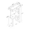 Matbord Hanah Home JA117 Valnöt Svart Spånskiva 120x198,8x55,6 cm - Matbord - 8684283498390 - 10