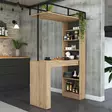 Matbord Hanah Home JA117 Valnöt Svart Spånskiva 120x198,8x55,6 cm - Matbord - 8684283498390 - 2