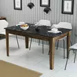 Matbord Hanah Home Milan 518 Valnöt Svart Spånskiva 145x75x88 cm - Matbord - 8683743327300 - 2