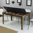 Matbord Hanah Home Milan 518 Valnöt Svart Spånskiva 145x75x88 cm - Matbord - 8683743327300 - 4