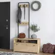 Hallmöbel Hanah Home Nicole Safir Ek Spånskiva 90x170x35 cm - Hallskåp - 8683743850730 - 3