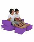 Sittsäck Atelier del Sofa Kids Double Seat Lila Polyester 100x50x40 cm - Saccosäckar - 8683743039890 - 3