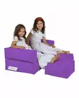 Sittsäck Atelier del Sofa Kids Double Seat Lila Polyester 100x50x40 cm - Saccosäckar - 8683743039890 - 1