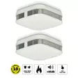 Rökdetektor med kompakt design med 10 års batteri och garanti 2-pack Vit - Brandvarnare och kolmonoxidvarnare - 8711902090380 - 1