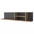 Vägghylla Hanah Home AE103 Valnöt Antracit Spånskiva 120x25x19,8 cm - Vägghyllor - 8683742031550 - 1