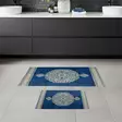 Badrumsmatta Set Mijölnir Blå 100% Polyester Halkfri Antibakteriell 50x60 cm & 60x100 cm - Badrumsmattor och våtrumsmattor - 8683342421270 - 2