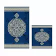 Badrumsmatta Set Mijölnir Blå 100% Polyester Halkfri Antibakteriell 50x60 cm & 60x100 cm - Badrumsmattor och våtrumsmattor - 8683342421270 - 1