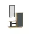 Hallmöbel Hanah Home Asia Ek Antracit Spånskiva 80x90x29,5 cm - Hallskåp - 8681875705300 - 1