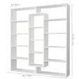 Bokhylla Hanah Home Ample Vit Spånskiva 125x135,7x22 cm - Bokhyllor - 8681181351390 - 5